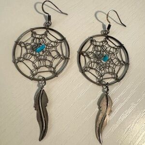 Dreamcatcher Dangle Earrings Boho Gypsy Chic